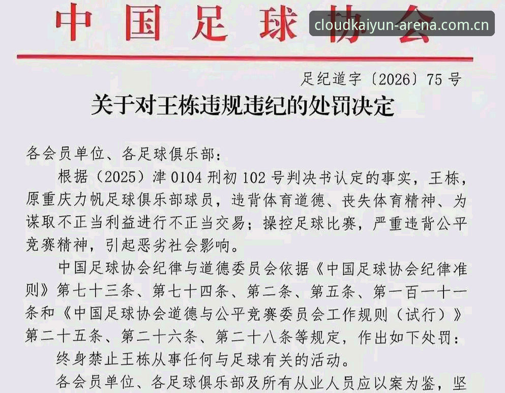 开云安卓版安装教程 足协第三批禁足名单发布:终身禁赛vs5年禁赛,65人遭重罚